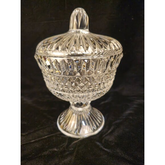 Vintage Fostoria Crystal Compote with Lid - Picture 4 of 8